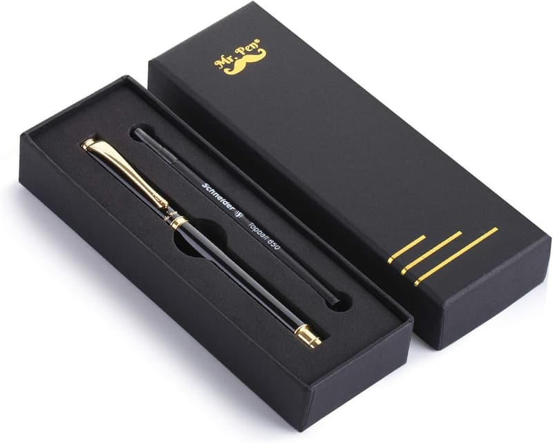 Luxury Black Barrel Pen - Elegant Writing Gift for Mom