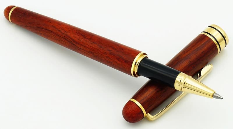 Genuine Rosewood Ballpoint Pen Set with Extra Refills