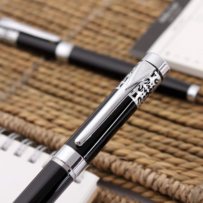 Luxury Ballpoint Pen Set in Gift Box - Black Gel Ink for Graduation & Birthdays