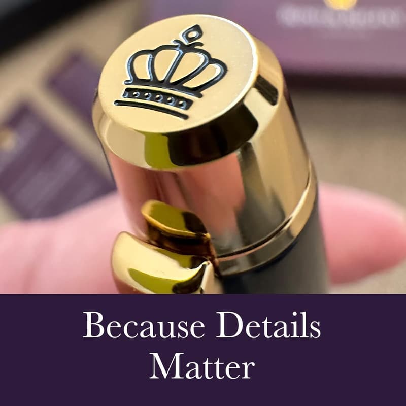 Luxury Grade Gloss Black & 24K Gold Rollerball Pen - Gift for All