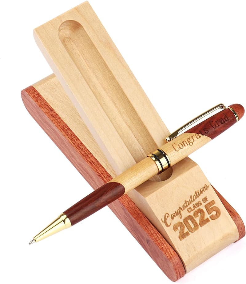 Class of 2025 Graduation Rosewood & Maple Pen Set