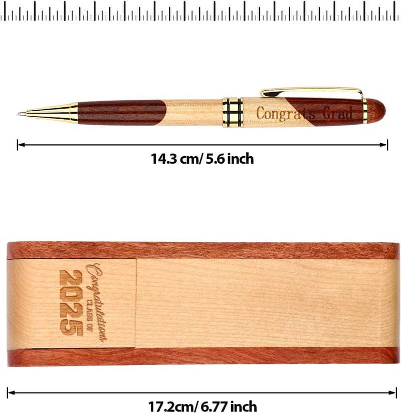 Class of 2025 Graduation Rosewood & Maple Pen Set