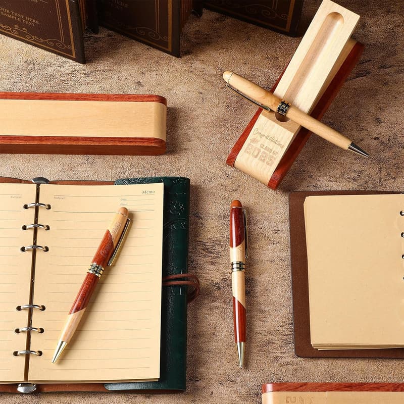 Graduation Gift: Wooden Ballpoint Pen Set for Class of 2025