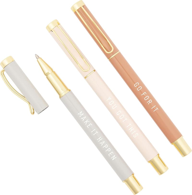 Inspirational Metal Pen Set for Women - Motivational Office Gifts
