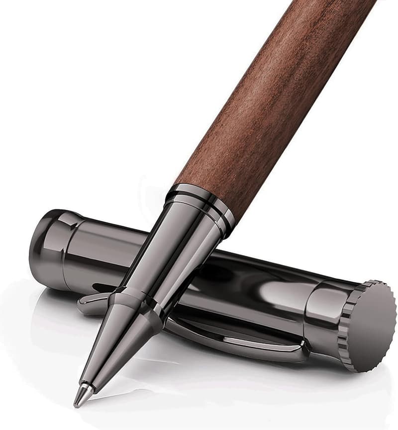 Fancy Wooden Rollerball Pen Set with Refills – Luxury Office Gift for Men