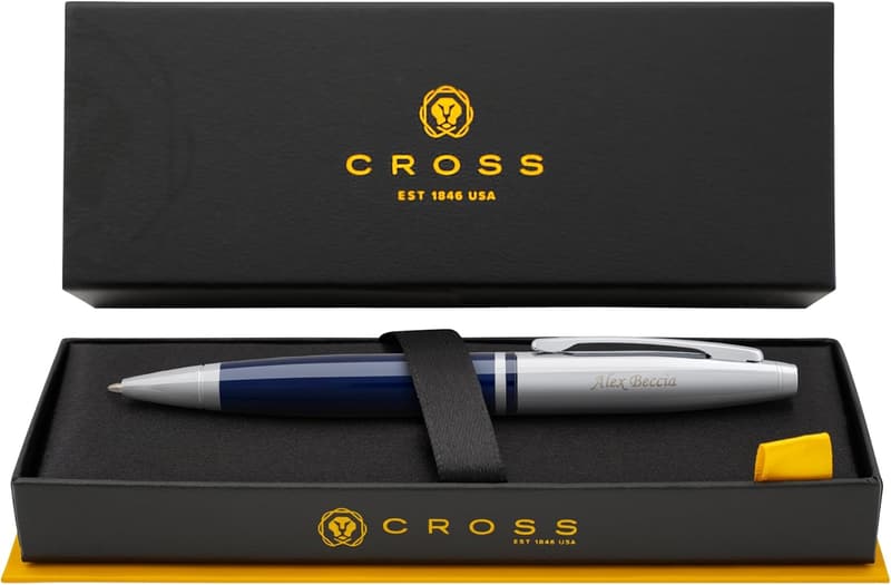 Graduation Gift: Personalized Cross Ballpoint Pen - Blue Lacquer