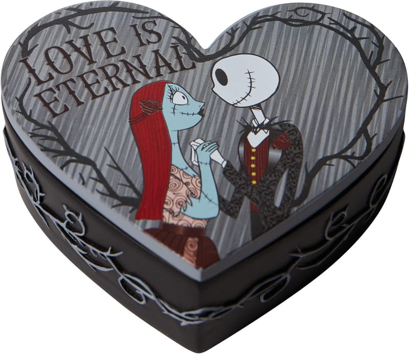 Disney Nightmare Before Christmas Jewelry Trinket Box - Jack & Sally