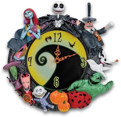 The Nightmare Before Christmas Glow-in-the-Dark Wall Clock