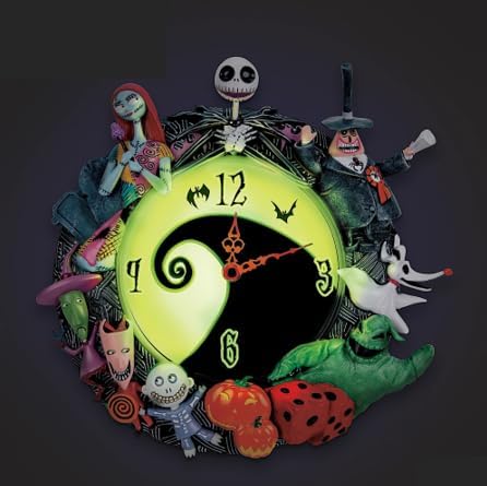 The Nightmare Before Christmas Glow-in-the-Dark Wall Clock