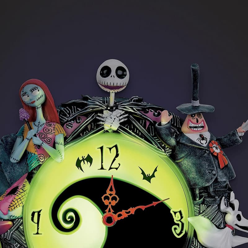 The Nightmare Before Christmas Glow-in-the-Dark Wall Clock