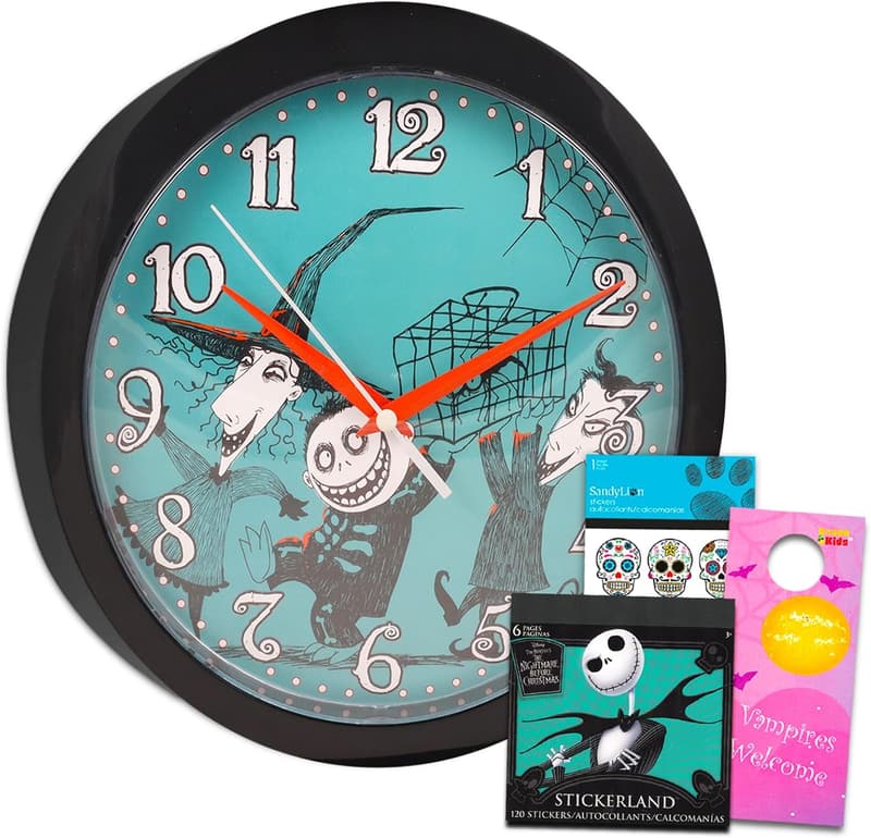 Nightmare Before Christmas Wall Clock & Sticker Set for Fans