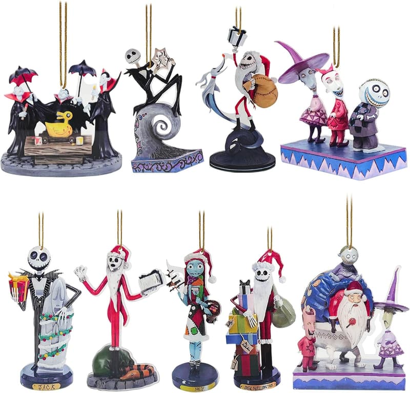 Nightmare Before Christmas Acrylic Tree Ornaments - 9PCS