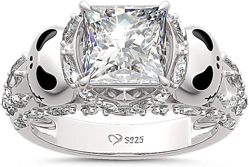 925 Sterling Silver Skull Ring - Nightmare Before Christmas