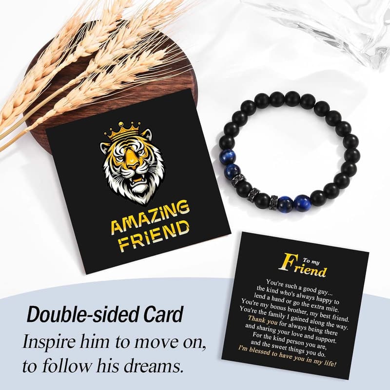 Men's Elastic Beaded Bracelet - 生日 & Father's Day Gift