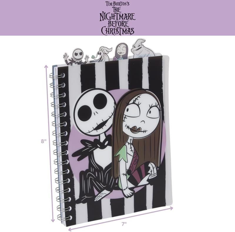 Nightmare Before Christmas Spiral Journal Notebook, 96 Pages
