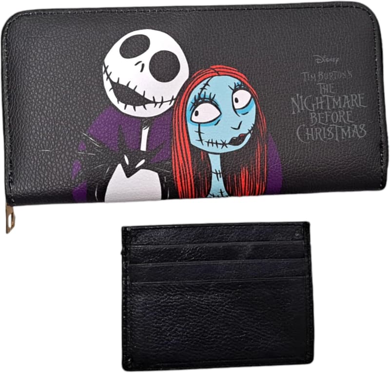 Nightmare Before Christmas Black Faux Leather Wallet