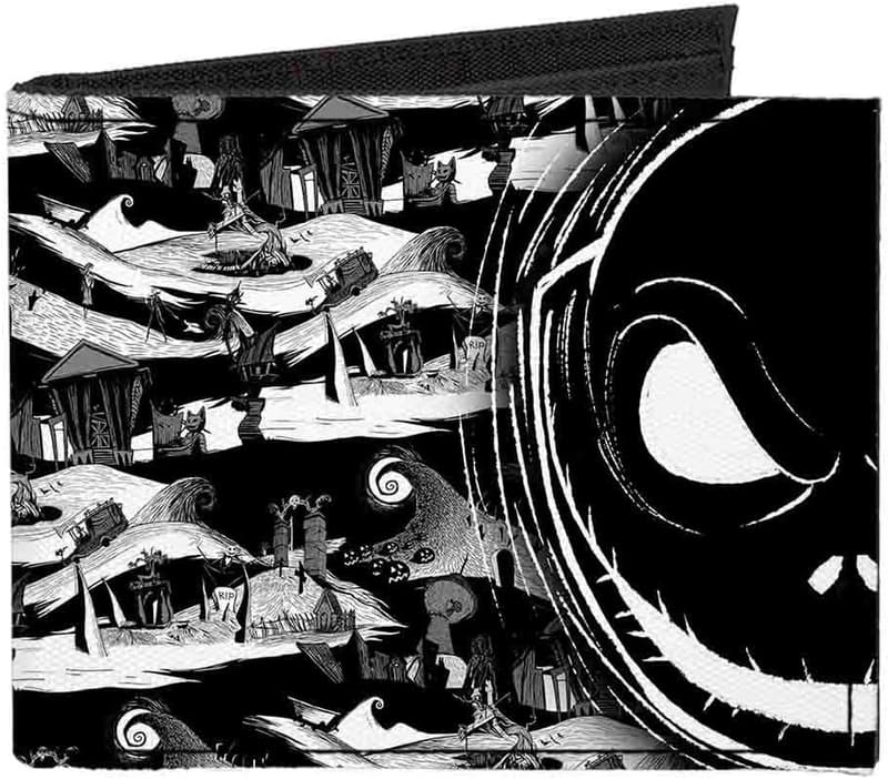 Nightmare Before Christmas Canvas Bifold Wallet for Men