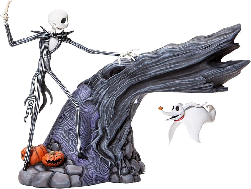 Nightmare Before Christmas Jack Skellington & Zero LED Statue