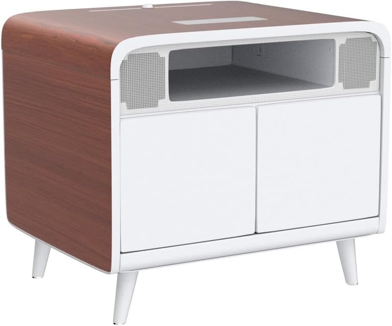 Smart Nightstand with Cooling Drawer, Wireless Charging & LED Light
