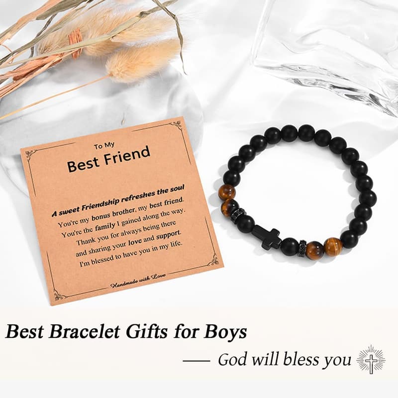 Easter Cross Bracelet for Teen Boys - Christian Gift