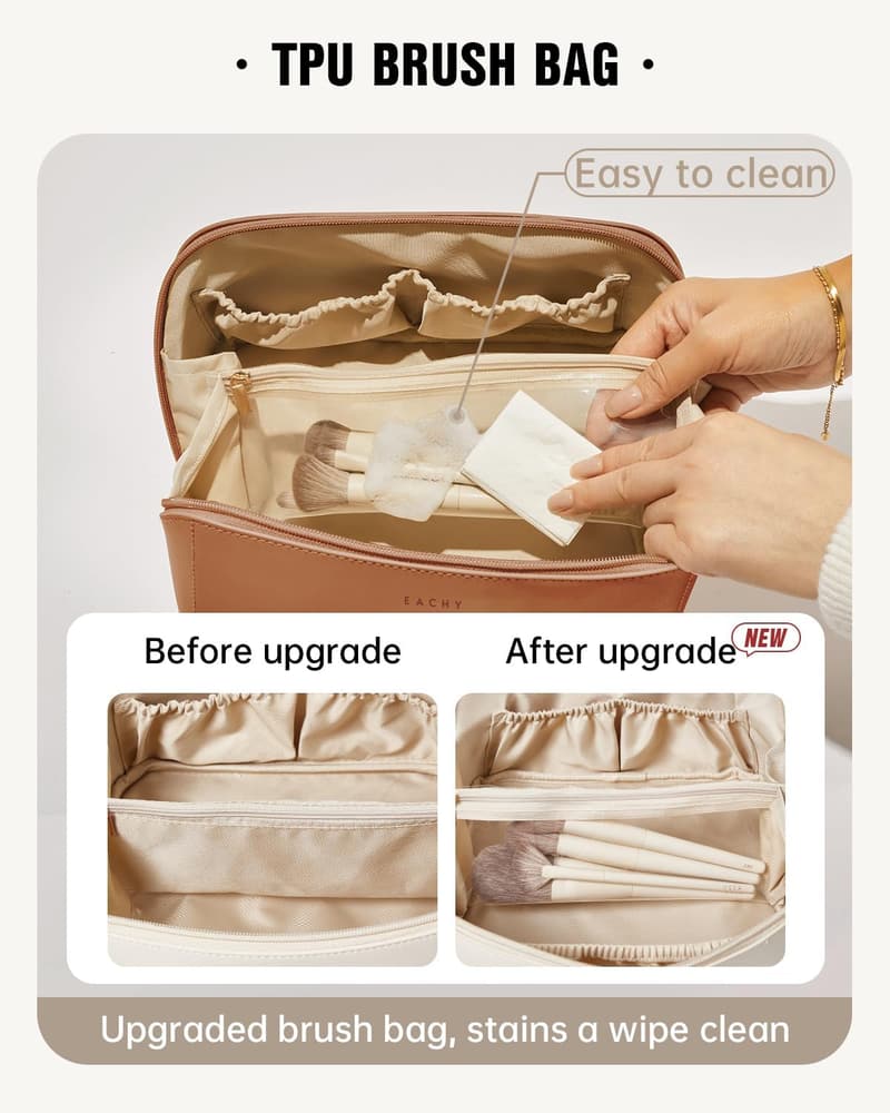 Large Capacity Waterproof Makeup Bag for Women with Handle