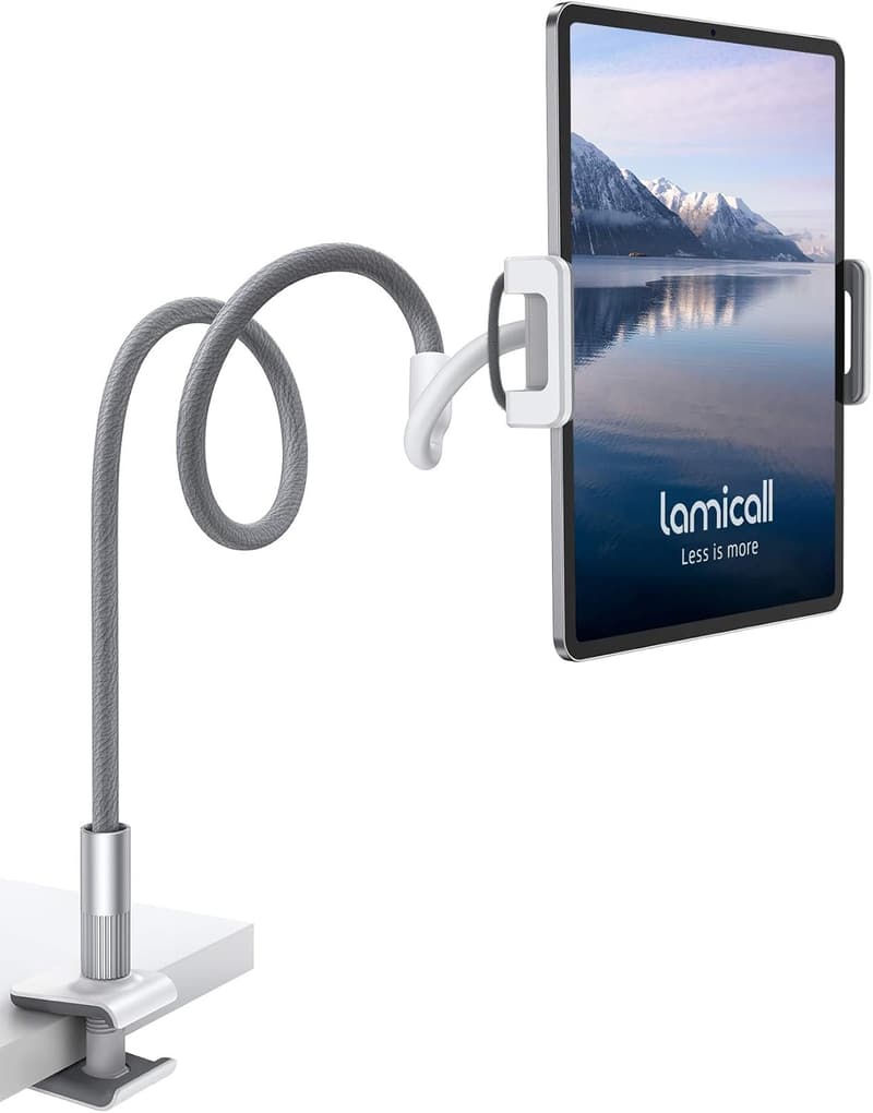 Adjustable Gooseneck Tablet Holder for 4.7-10.5