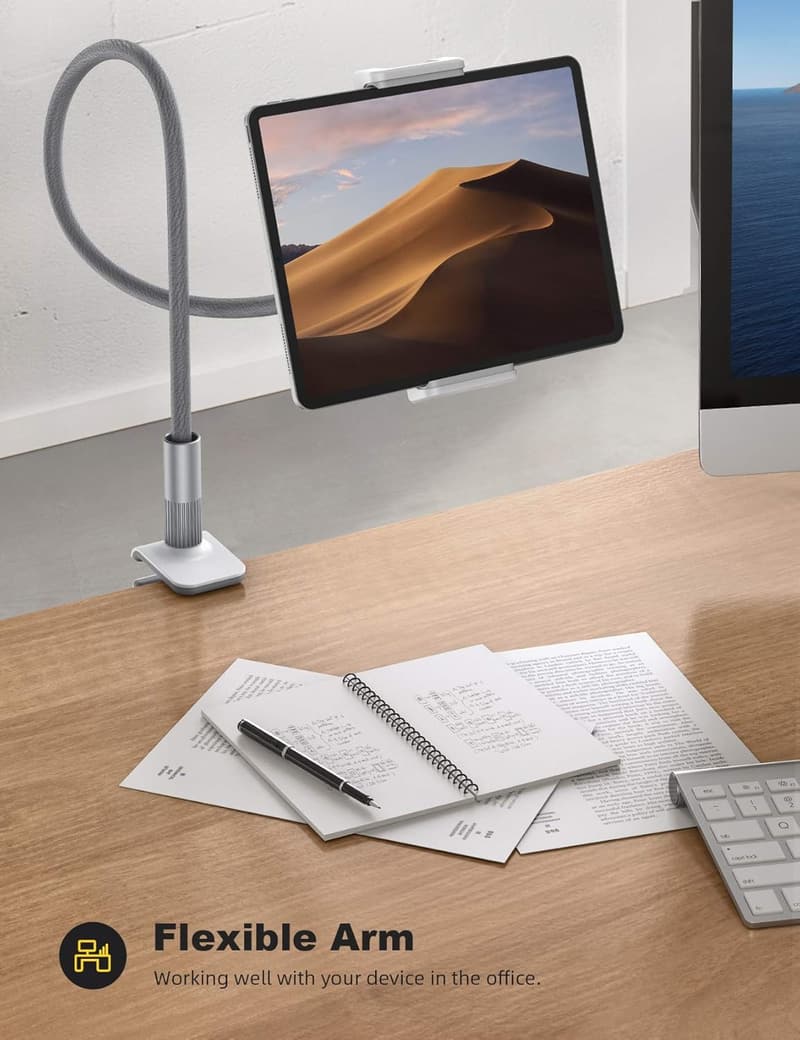 Adjustable Gooseneck Tablet Holder for 4.7-10.5