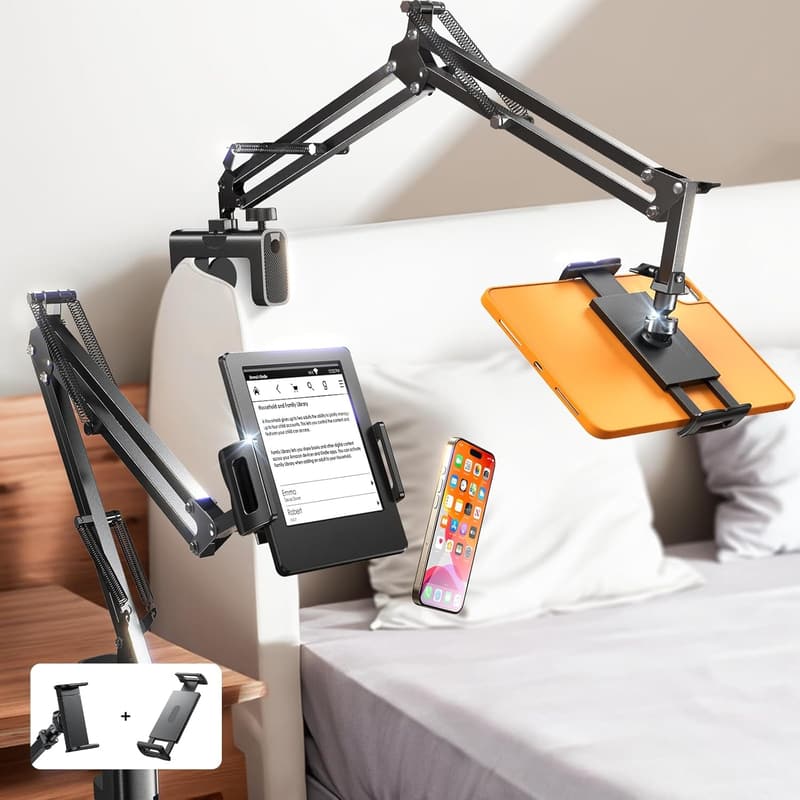 iPad/iPhone Desk Holder & Stand for Gaming and Reading