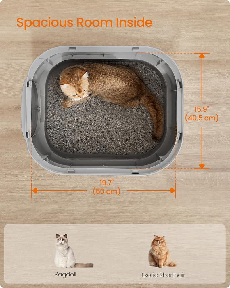 XL Enclosed Cat Litter Box with Lid & Slide-Out Tray