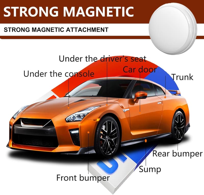 Portable Magnetic GPS Tracker for Vehicles, Kids & Pets - No Fees