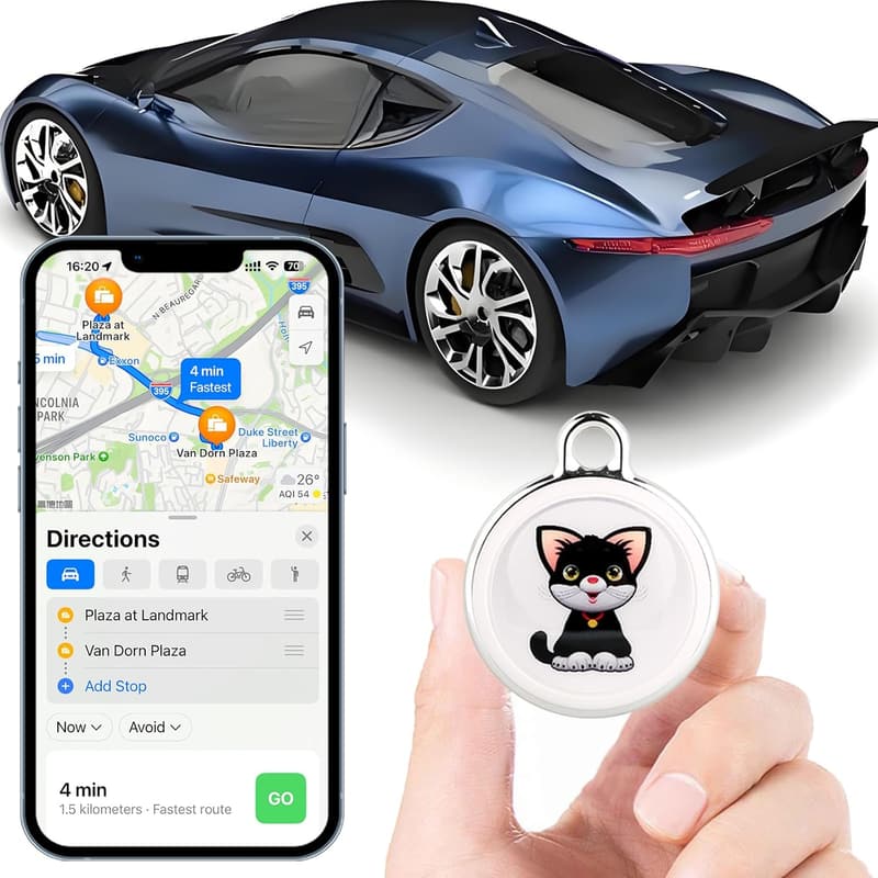 Portable Real-Time GPS Tracker for Vehicles and Pets - No Monthly Fee