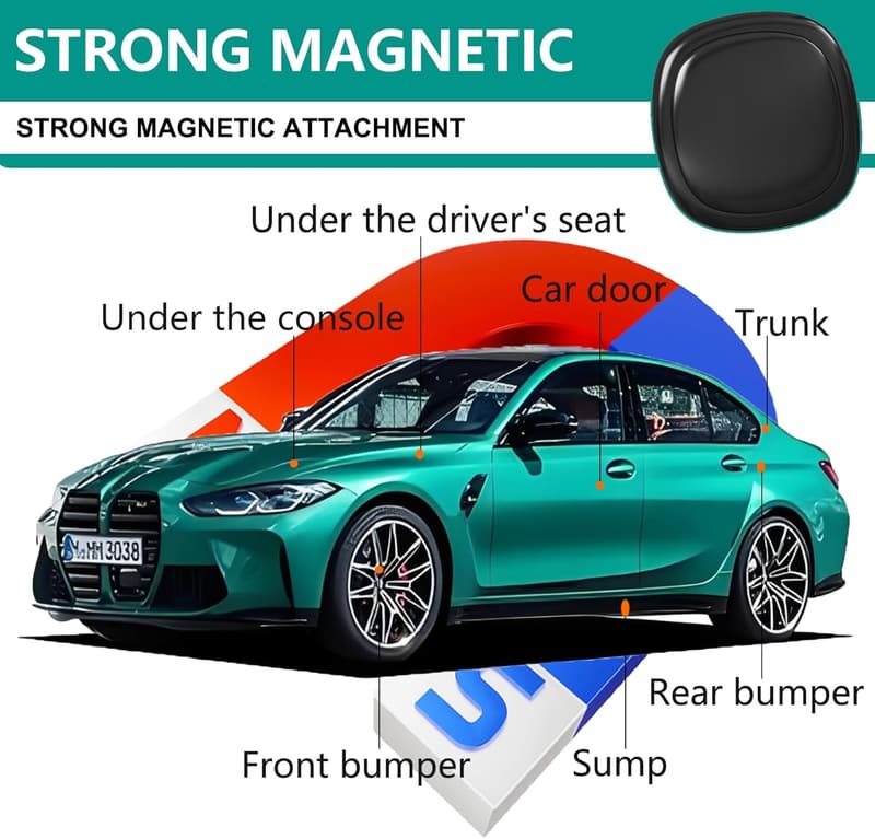 2025 Mini Magnetic GPS Tracker for Vehicles, Kids & Pets