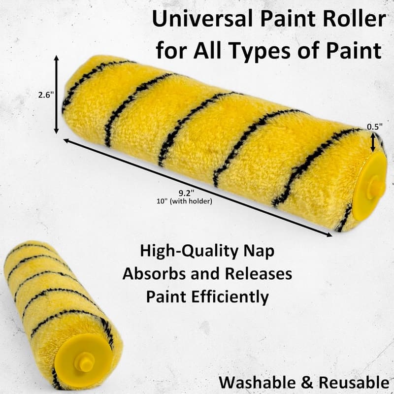 10-Inch No Drip Ceiling Roller Kit - High-Quality Painting Tool