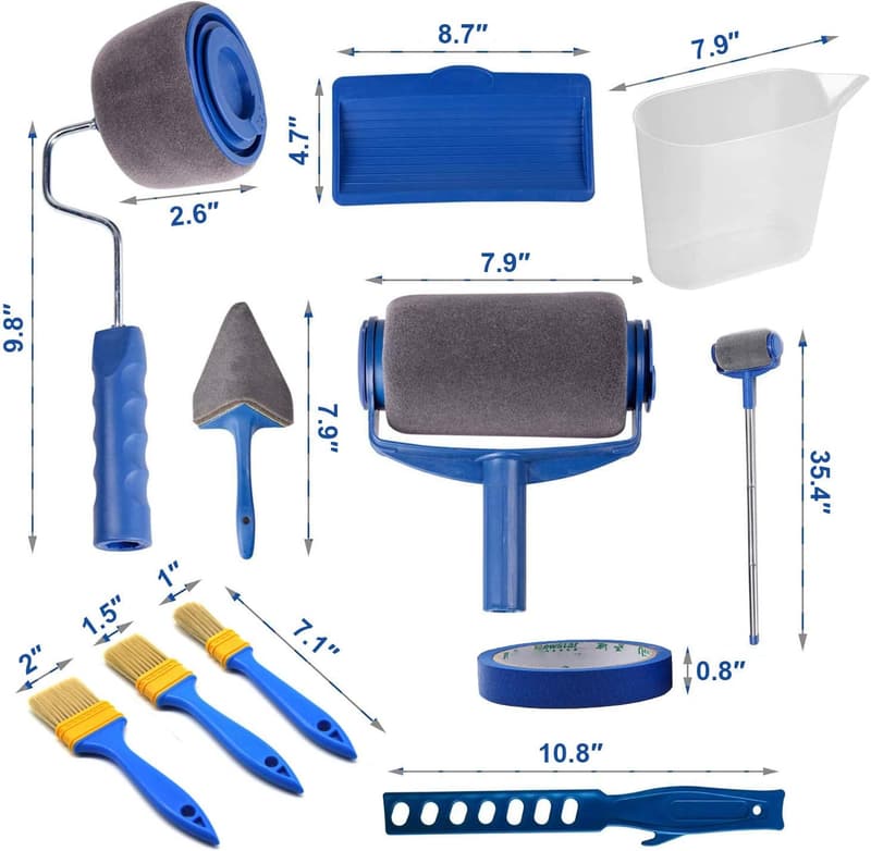 Paint Roller Kit & Brush Set for Quick Home Decoration