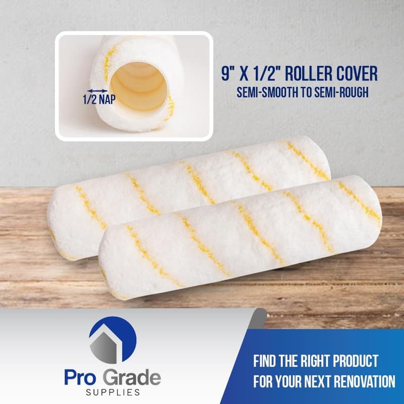 Microfiber Paint Roller Covers - 1/2