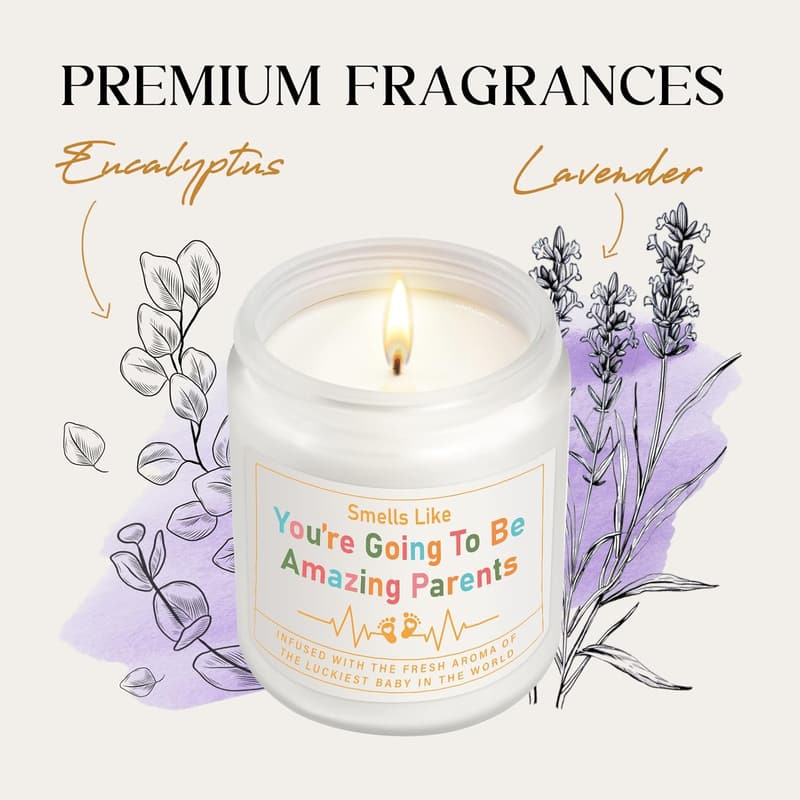 Gender Reveal Lavender Scented Candle for New Parents