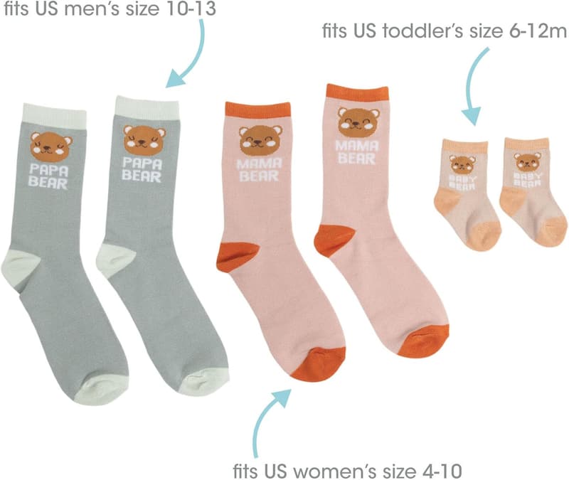 Christmas Family Matching Socks Set for Dad, Mom, & Kids