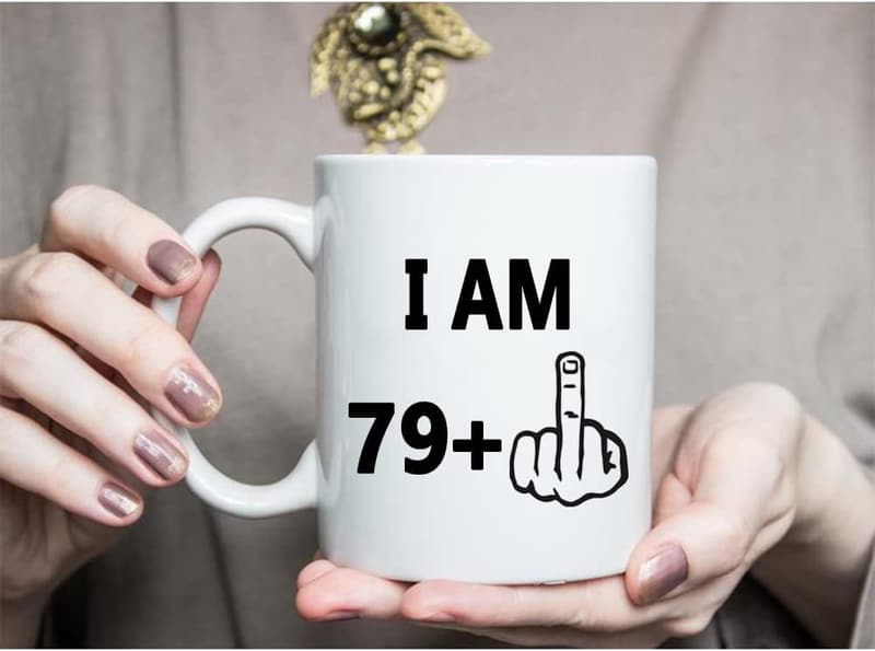 80th Birthday Coffee Mug - I Am 79 Plus One Gift for Couples