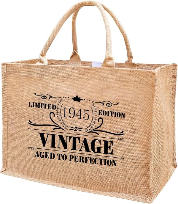 Women's Burlap Jute Tote Bag - 17