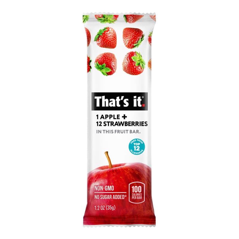 100% Natural Vegan Fruit Bar Variety Pack - 12 Count