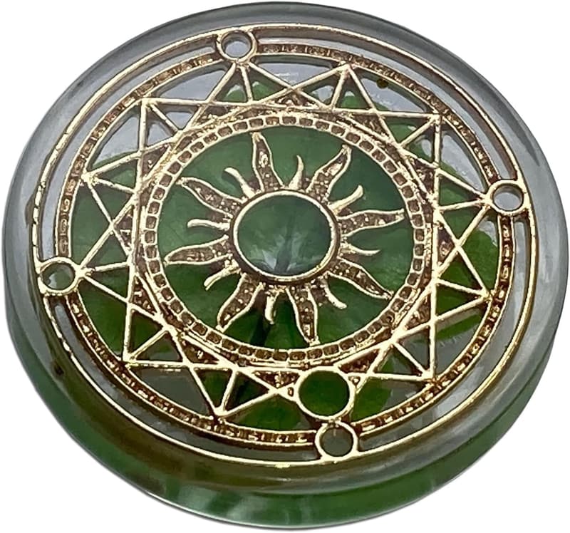 Good Luck Four Leaf Clover Pocket Token with Metal Ornament