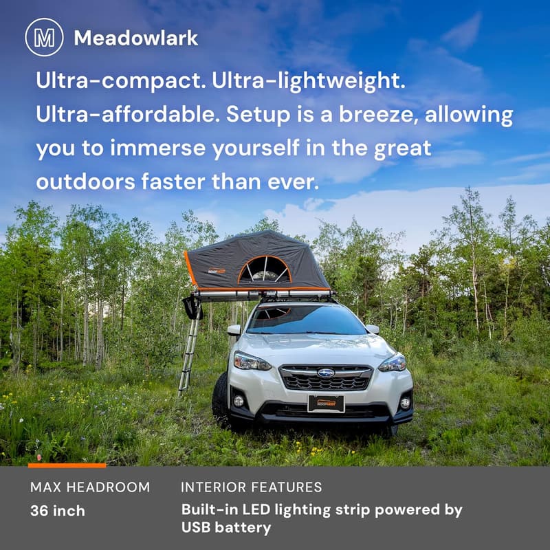 Lightweight Waterproof 2-Person Roof Top Tent for Camping