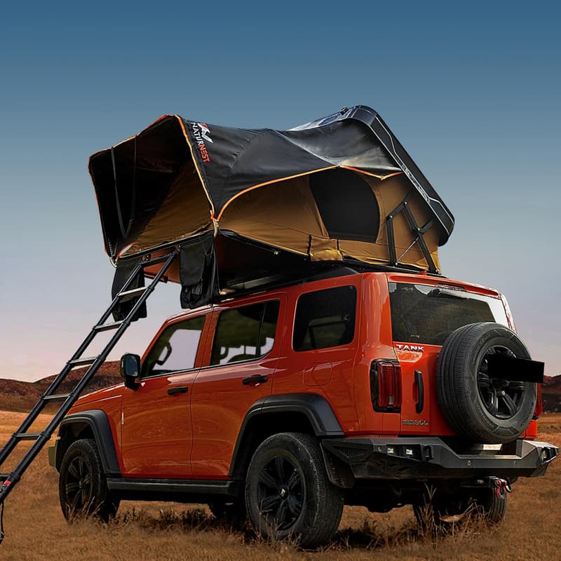 Hard Shell Rooftop Tent for 2-3 People - 4 Seasons Camping