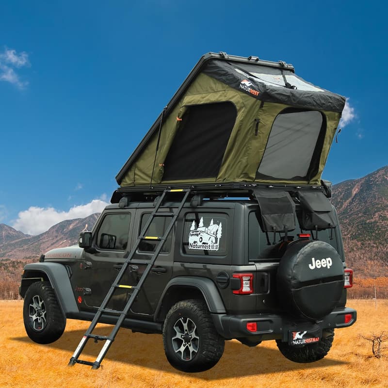 Polaris 2 Hard Shell Rooftop Tent for 2, 4-Season, Waterproof