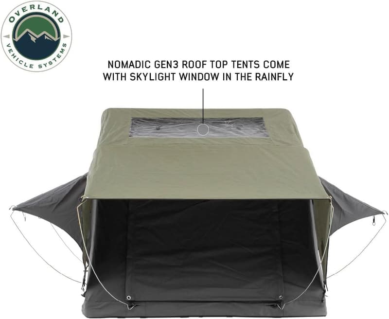 HD Nomadic 3 Extended Soft Shell Roof Top Tent - Dark Gray/Green