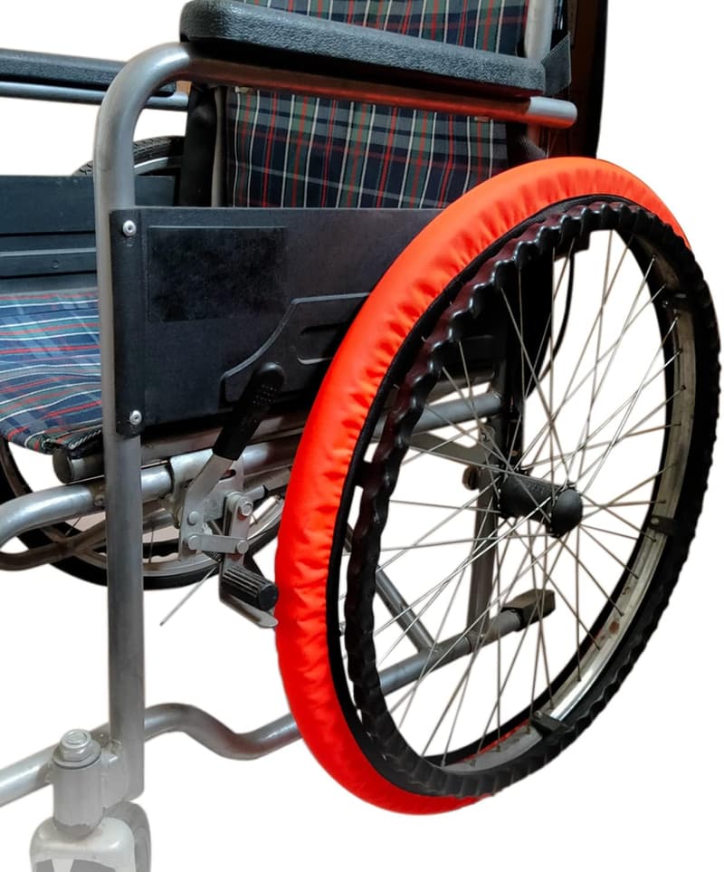 Waterproof 24'' Wheelchair Tire Covers for Floor Protection