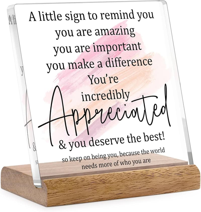 Motivational Desk Sign for Women – Appreciation Gift for Coworkers