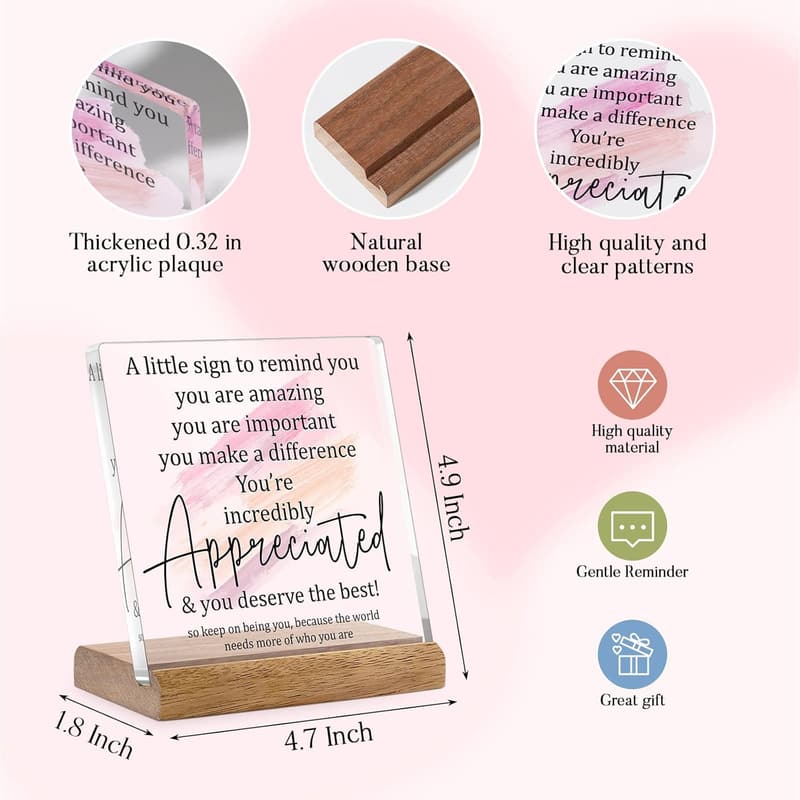 Motivational Desk Sign for Women – Appreciation Gift for Coworkers