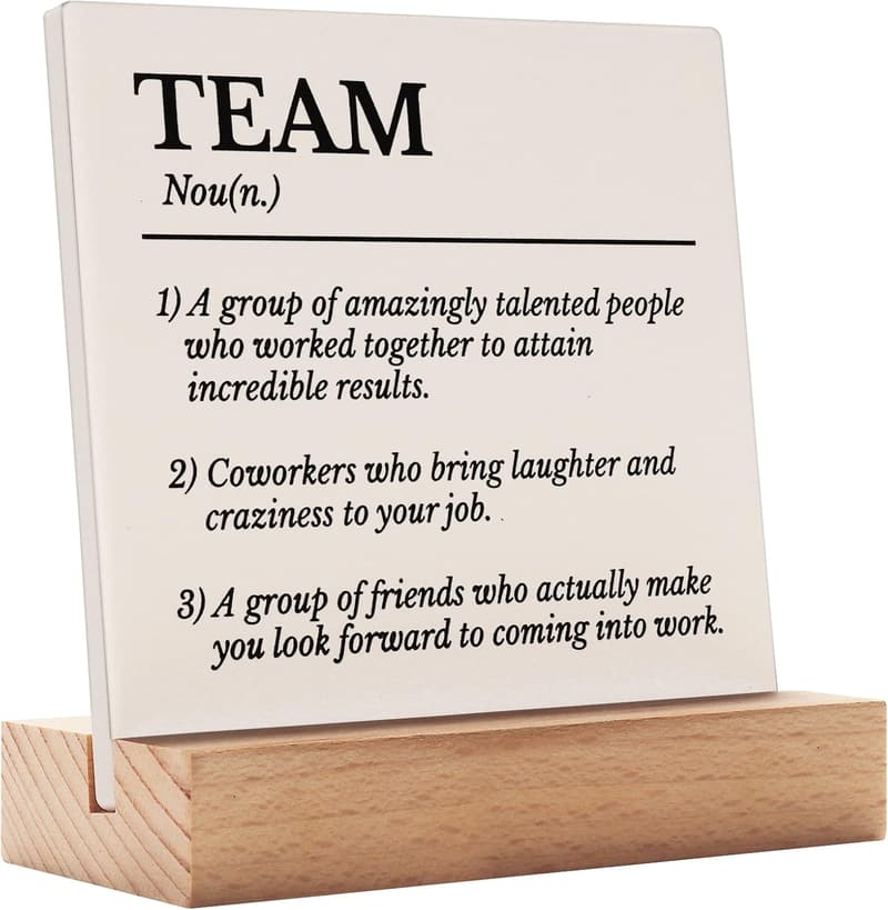 Custom Office Desk Plaque - Team Gifts for Employees