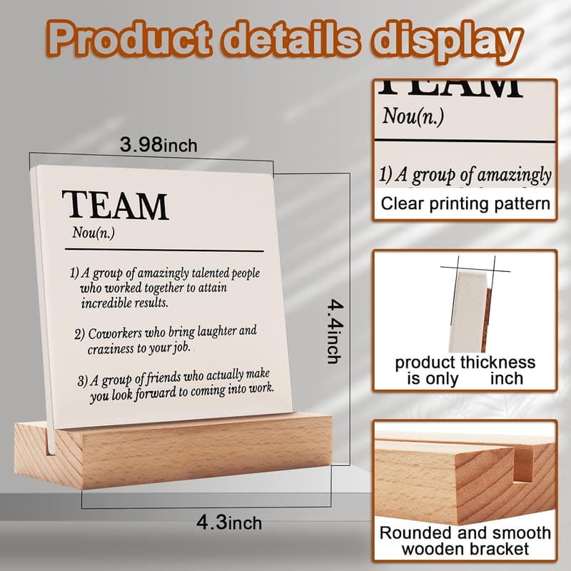 Custom Office Desk Plaque - Team Gifts for Employees